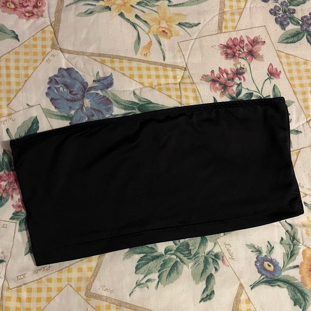 black bandeau top